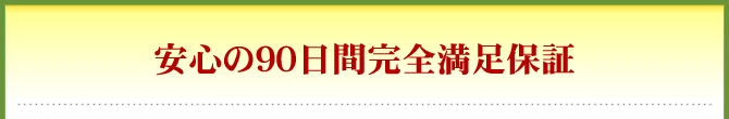 安心の90日間返金保証